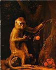 Green Canvas Paintings - Green Monkey